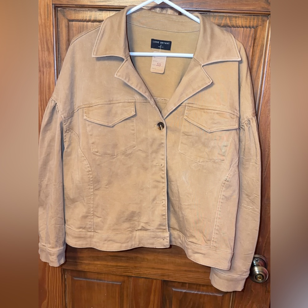 Lane Bryant Tan Utility Jacket